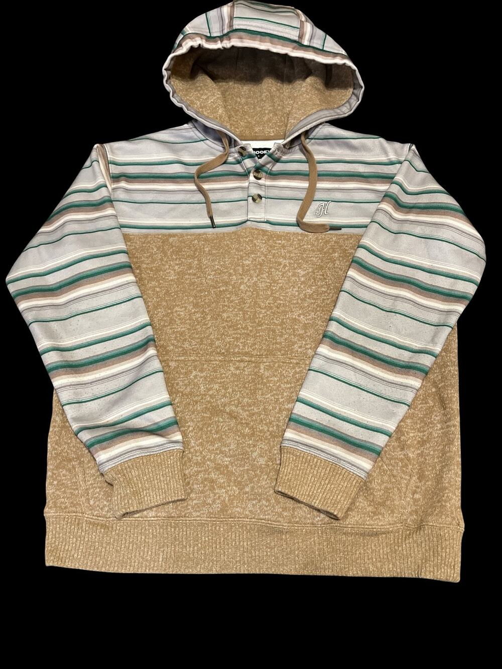 Hooey Men's Jimmy Hoodie-Sz S-Multicolor Stripes-L Sleeve-1076